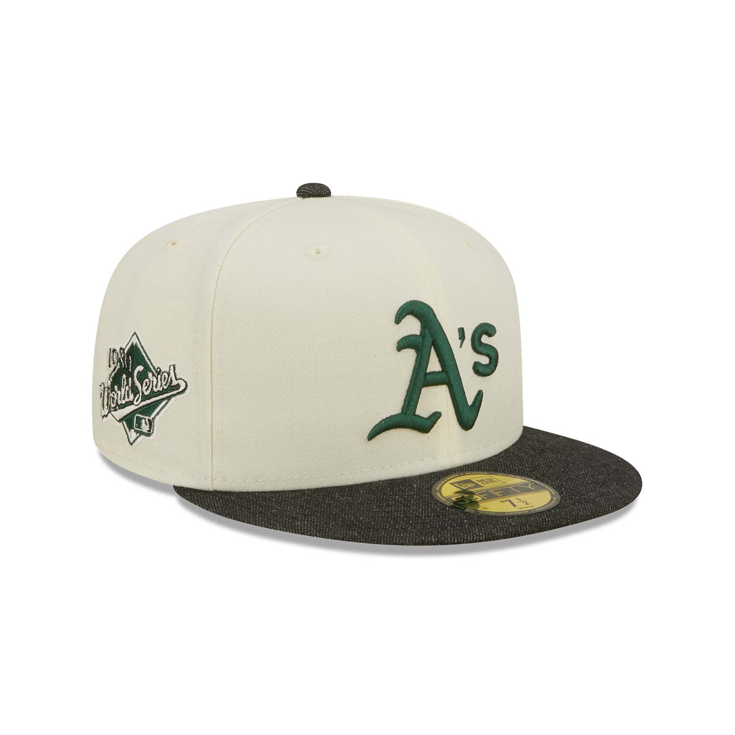 Official New Era Oakland Athletics MLB Two Tone Chrome White 59FIFTY Fitted  Cap B7821_283 B7821_283