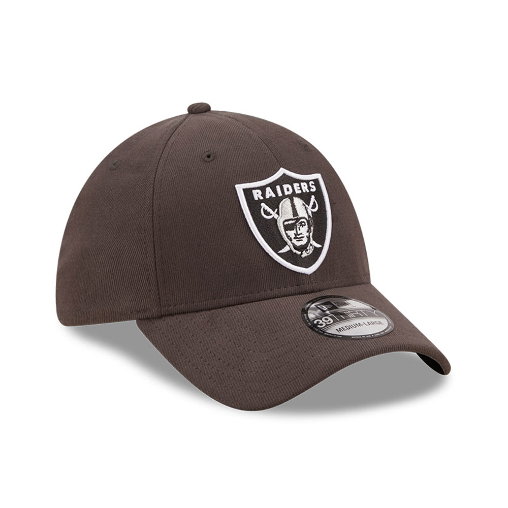 Las Vegas Raiders NFL Team Logo Grey 39THIRTY Stretch Fit Cap