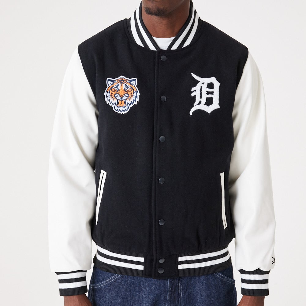 Detroit Tigers MLB Wordmark Black Varsity Jacket