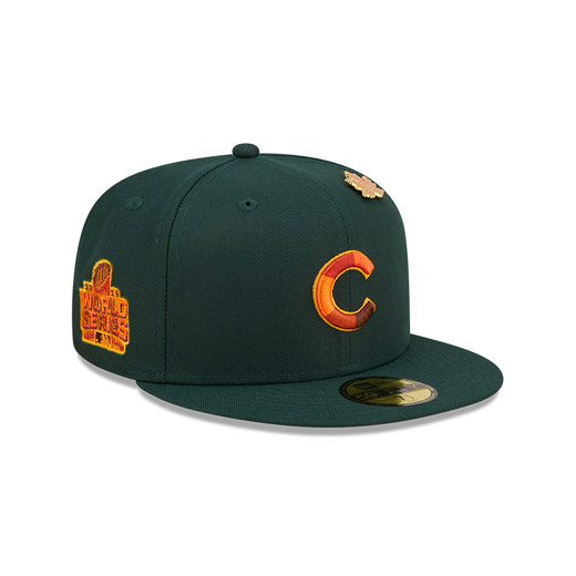 Dunkelgrüne Chicago Cubs Leafy 59FIFTY Fitted Cap