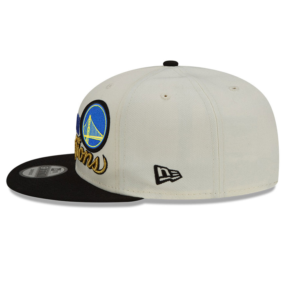 Golden State Warriors NBA Champs White 9FIFTY Snapback Cap