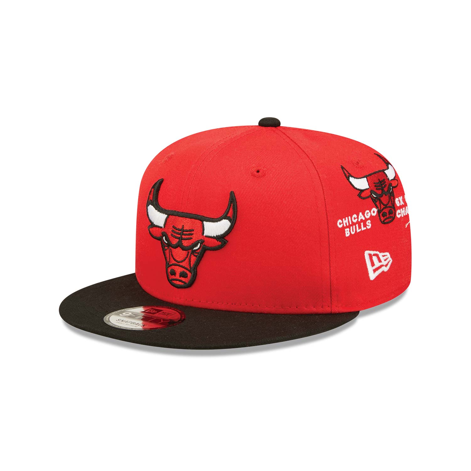 Cappellino 9FIFTY Snapback Chicago Bulls All Over Patch Rosso