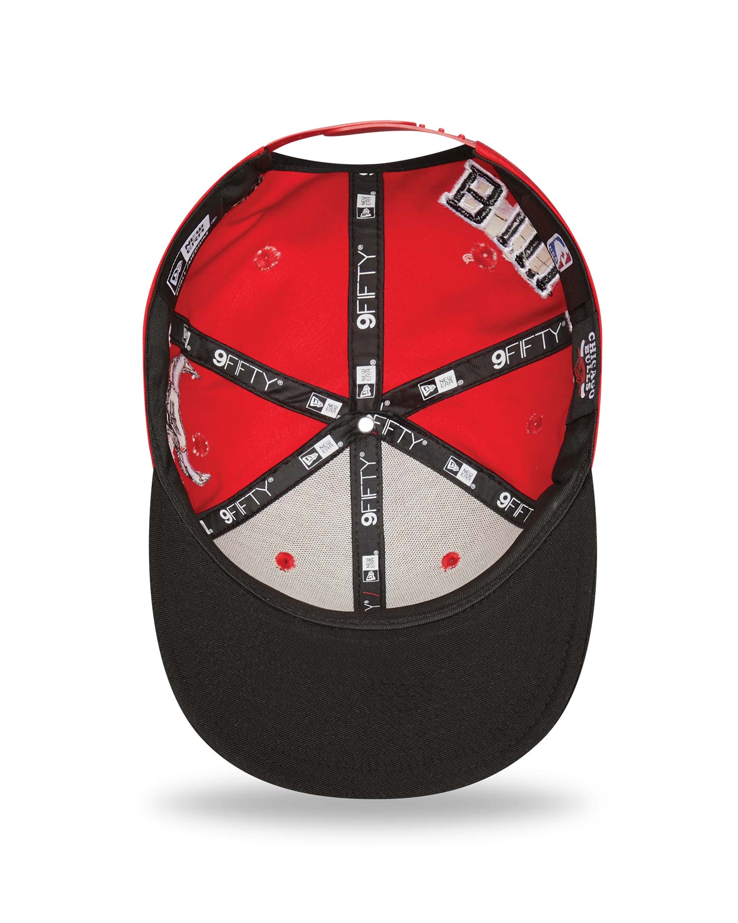 Chicago Bulls All Over Patch Red 9FIFTY Snapback Cap