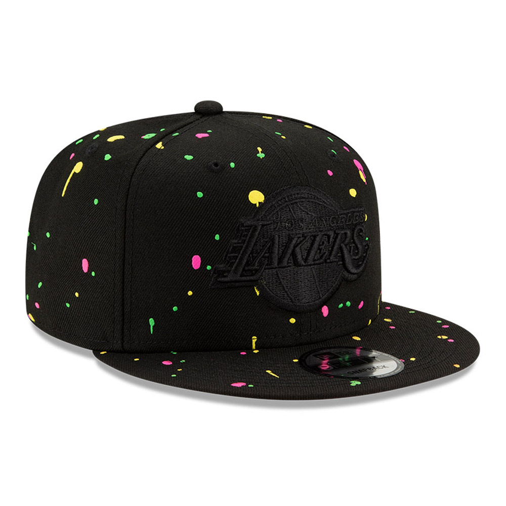 LA Lakers Neon Splatter Black 9FIFTY Snapback Cap