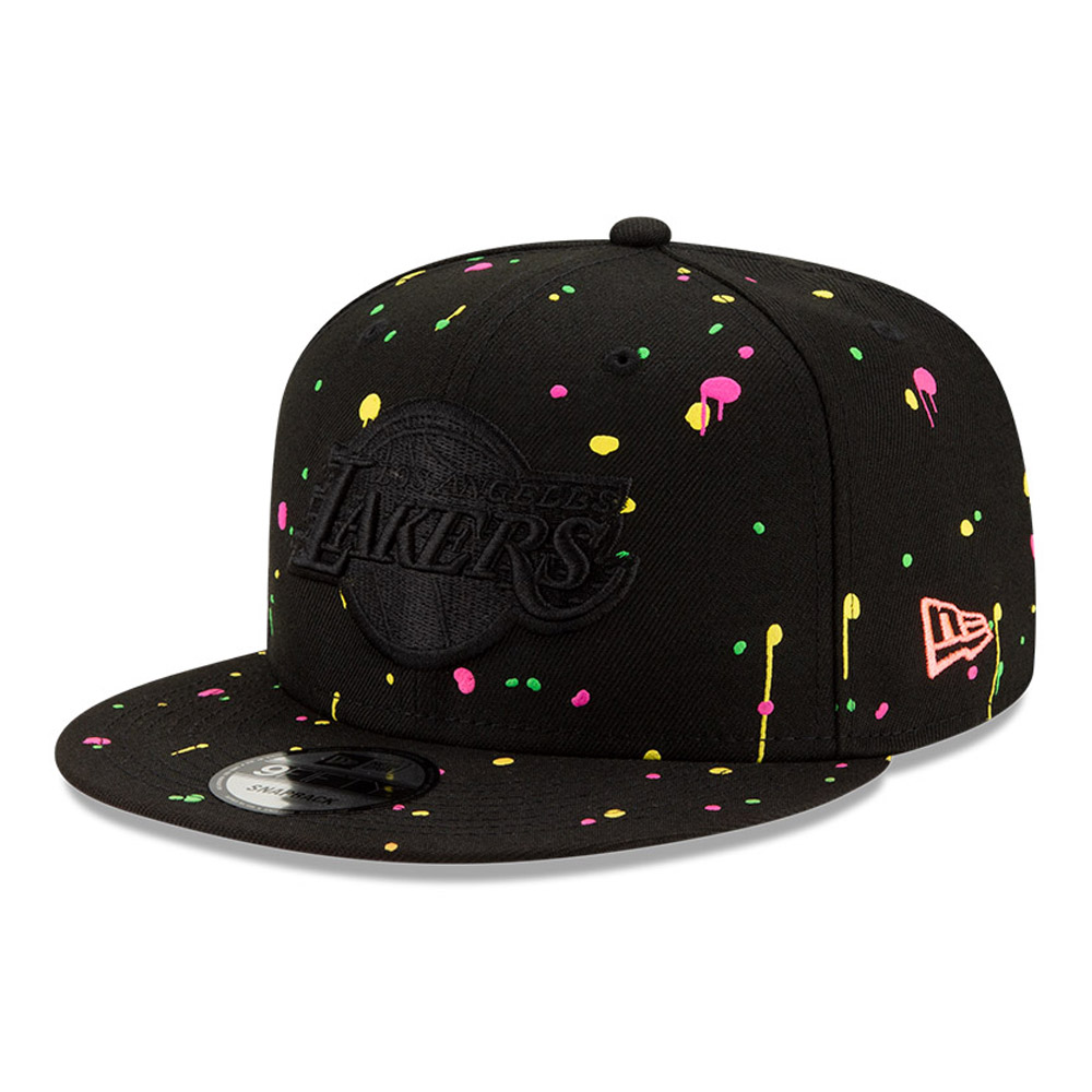 LA Lakers Neon Splatter Black 9FIFTY Snapback Cap