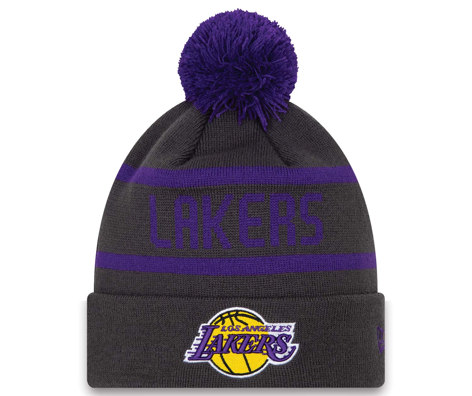 LA Lakers Jake Cuff Grey Beanie Hat