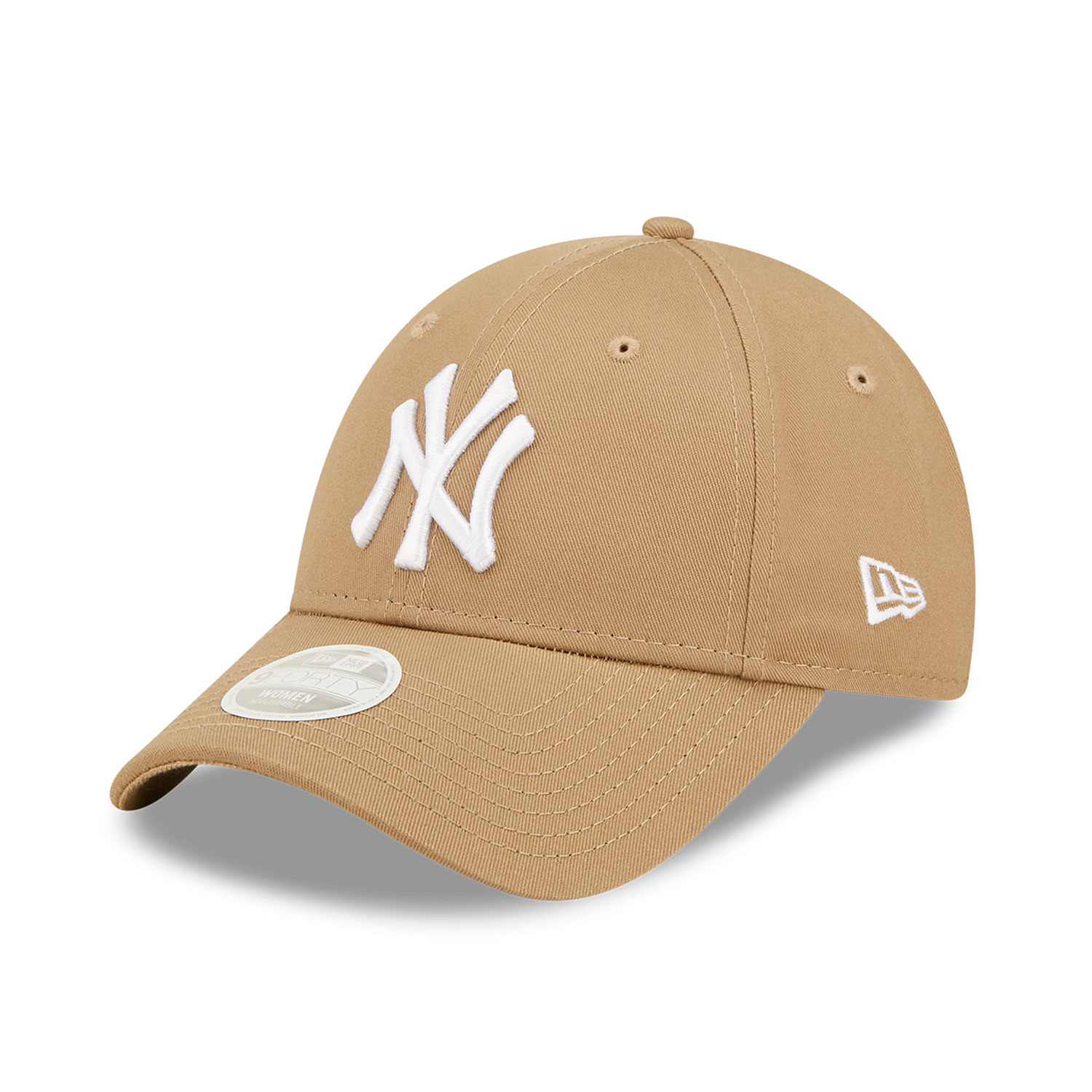 New York Yankees League Essentials Womens Beige 9FORTY Adjustable Cap