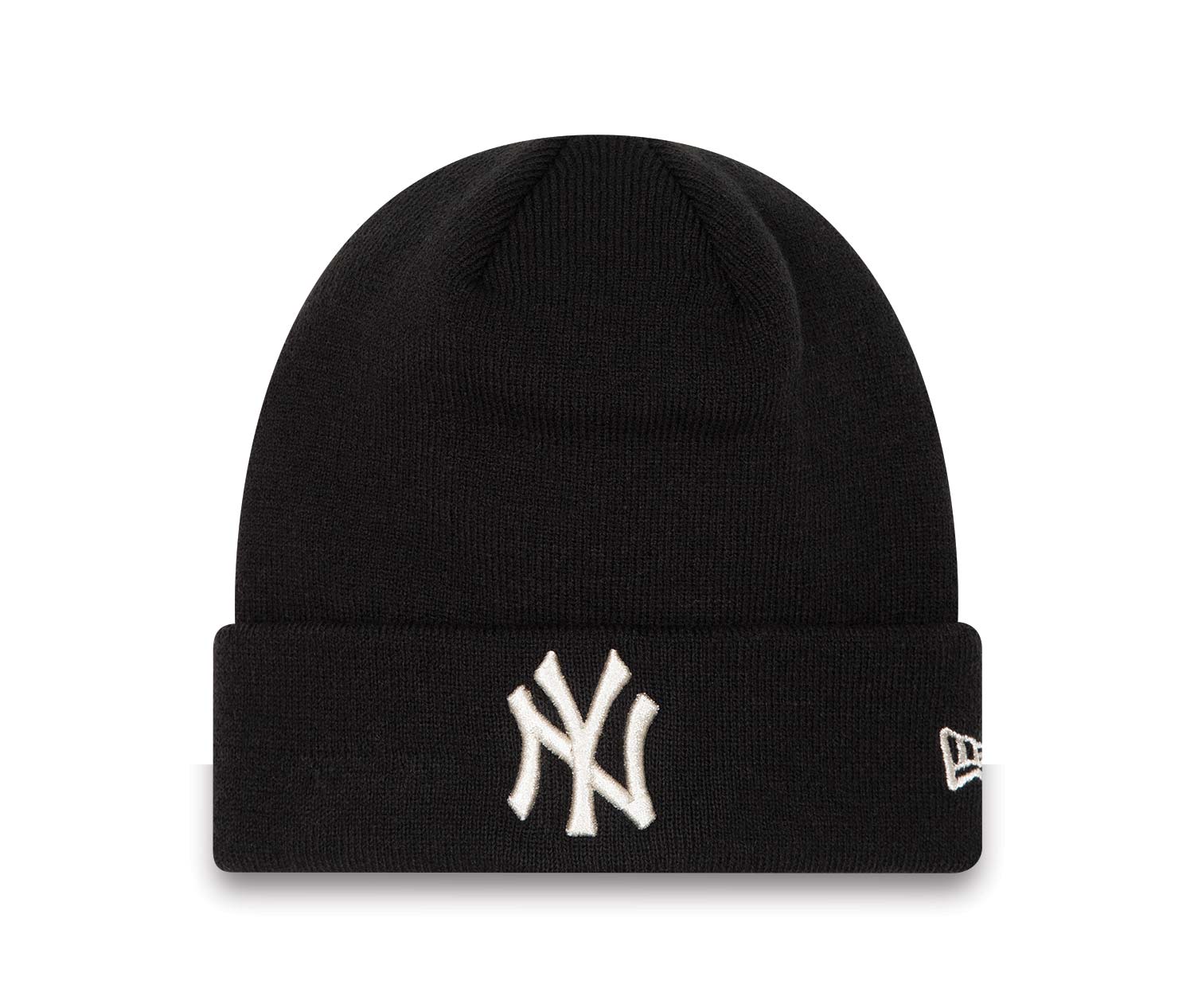 New York Yankees Womens Metallic Black Beanie Hat