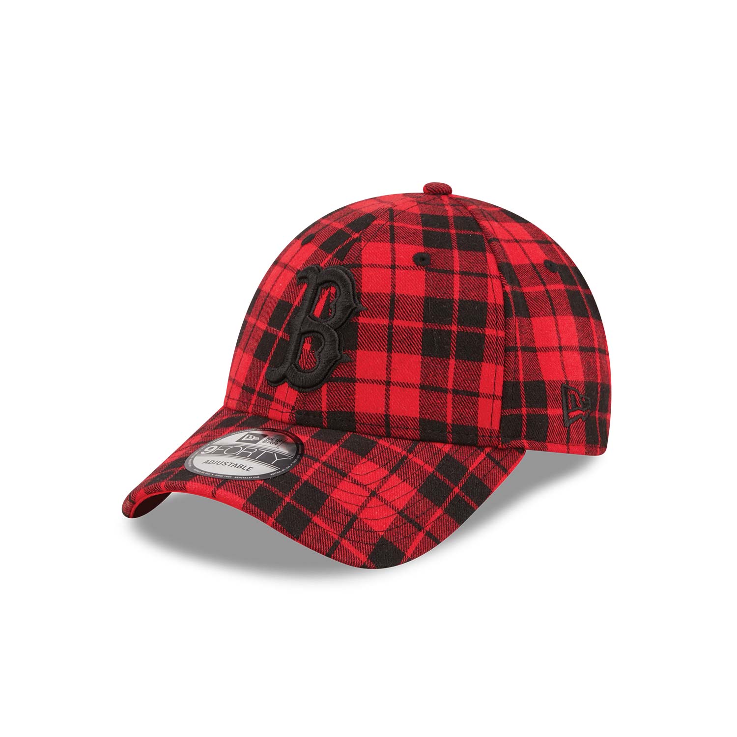 Boston Red Sox Plaid Red 9FORTY Adjustable Cap