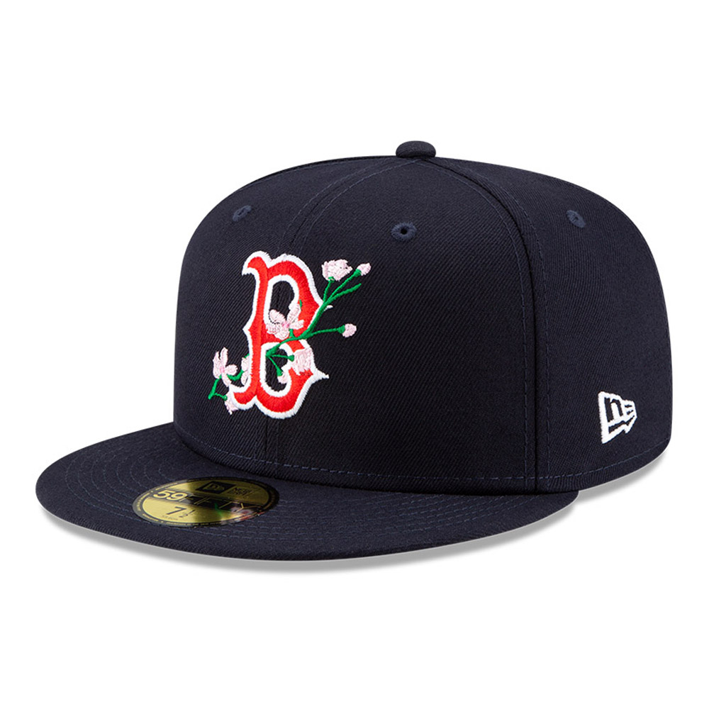 Boston Red Sox MLB Side Patch Bloom Navy 59FIFTY Fitted Cap