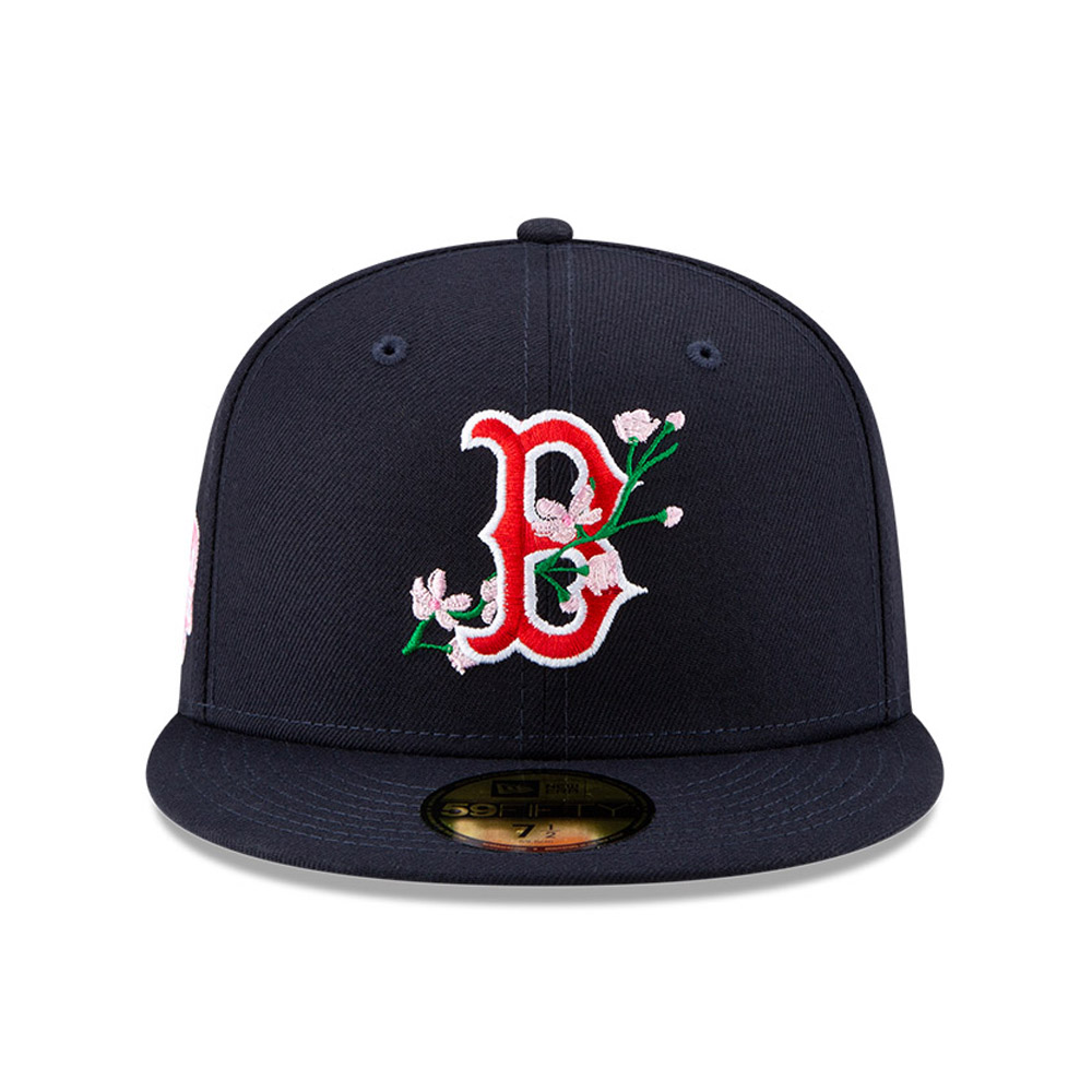 Cappellino 59FIFTY Fitted Boston Red Sox MLB Side Patch Bloom Blu Navy