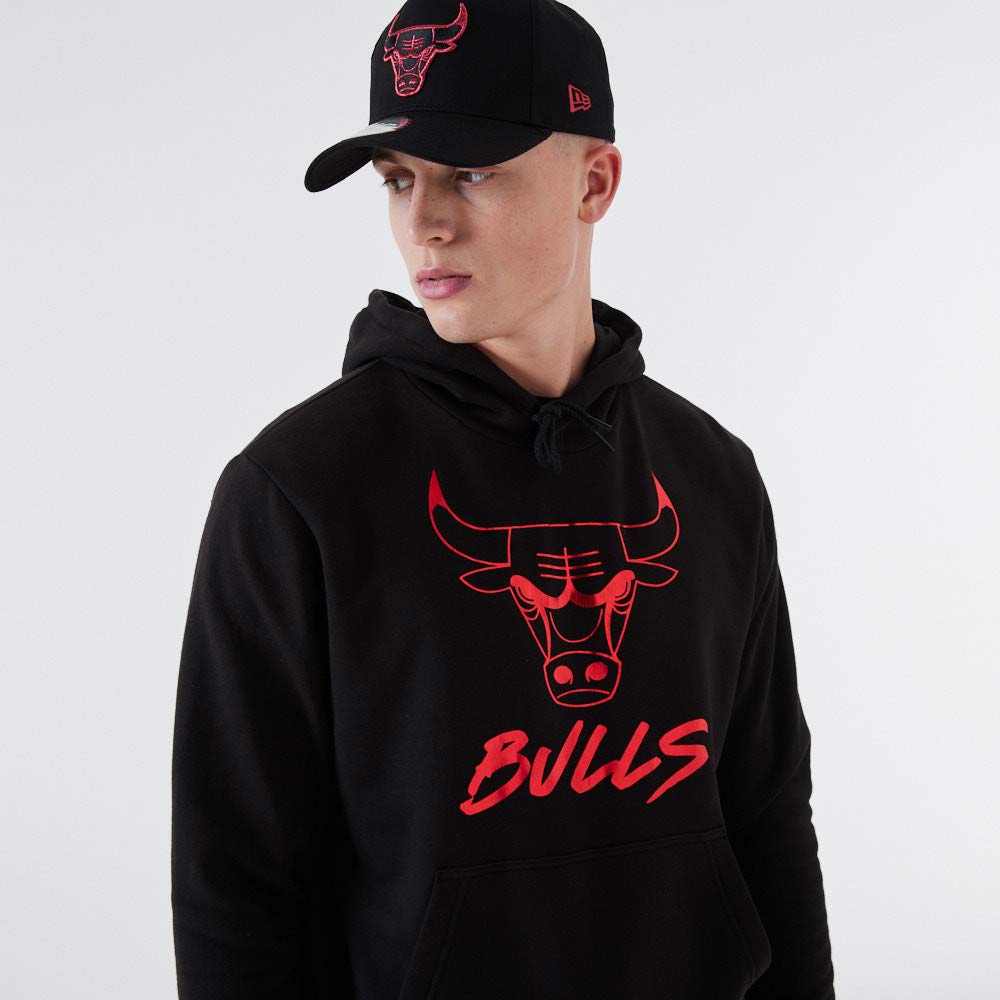 Chicago Bulls NBA Metallic Black Hoodie