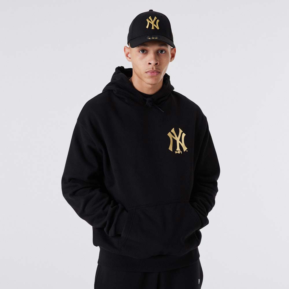 New York Yankees MLB Metallic Black Hoodie