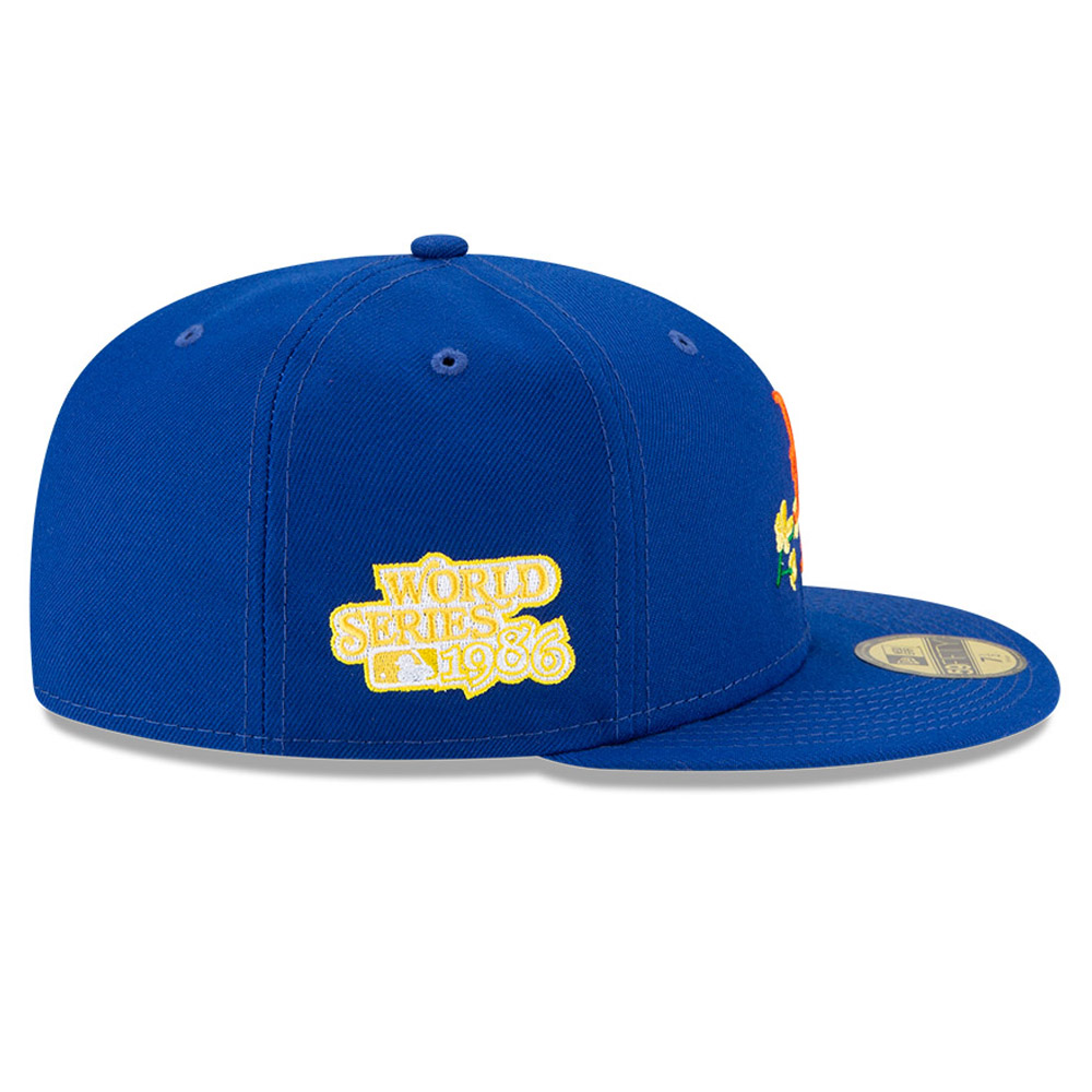 Cappellino 59FIFTY Fitted New York Mets MLB Side Patch Bloom Blu