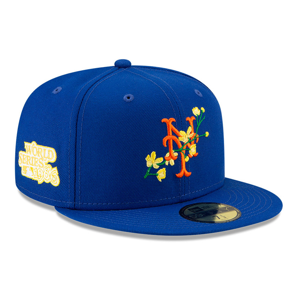 New York Mets MLB Side Patch Bloom Blue 59FIFTY Casquette ajustée