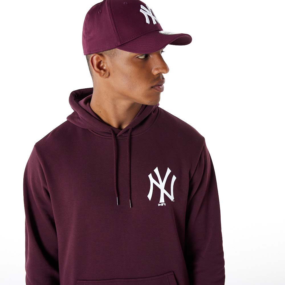 Felpa con cappuccio New York Yankees Essentials Viola scuro