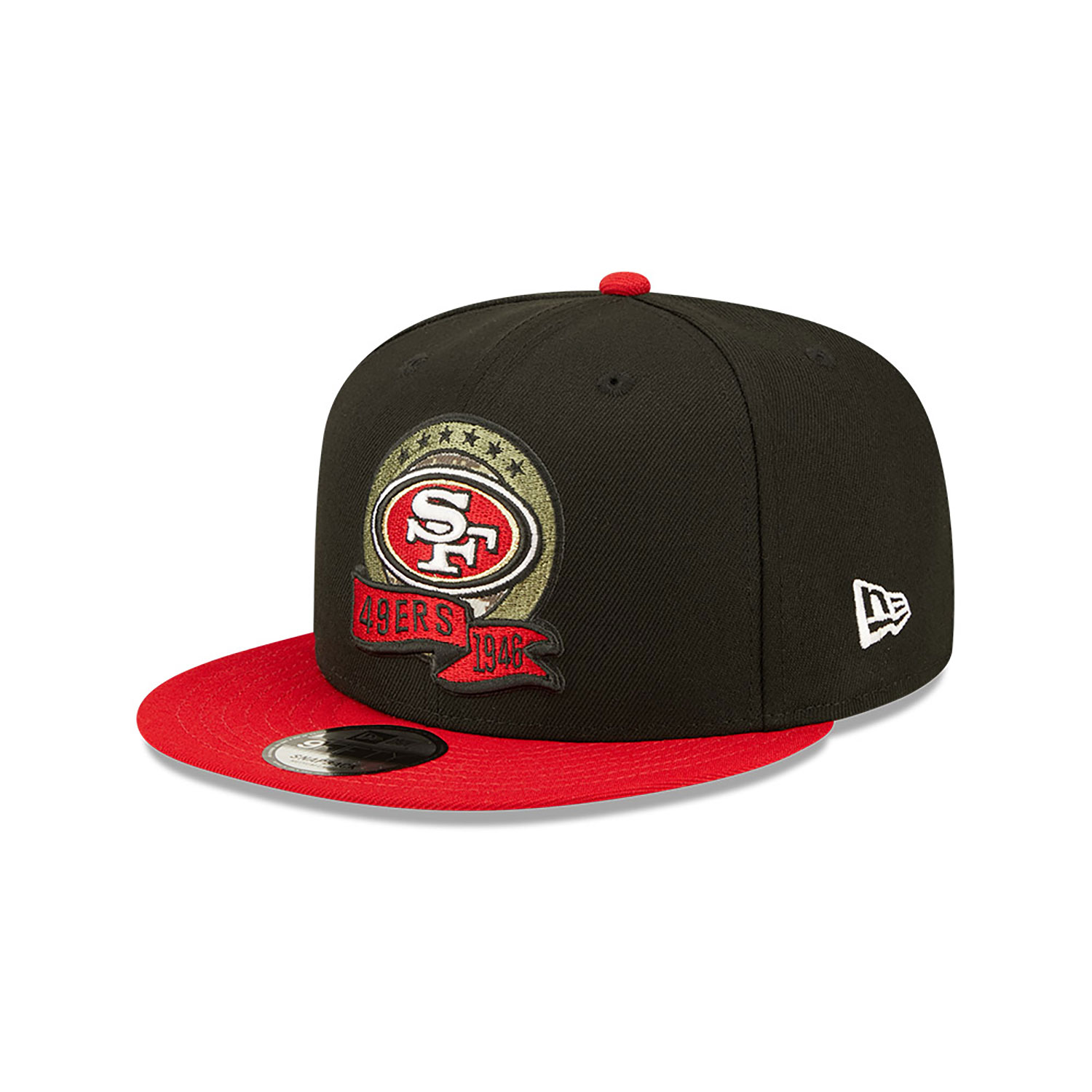 San Francisco 49ers NFL Salute to Service Black 9FIFTY Snapback Cap