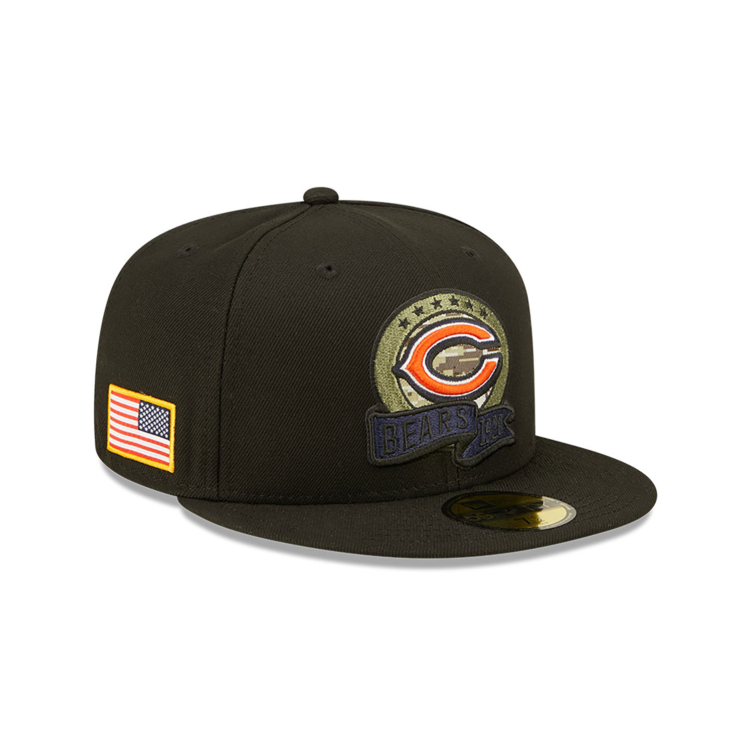 Chicago Bears NFL Salute to Service Black 59FIFTY Fitted Cap