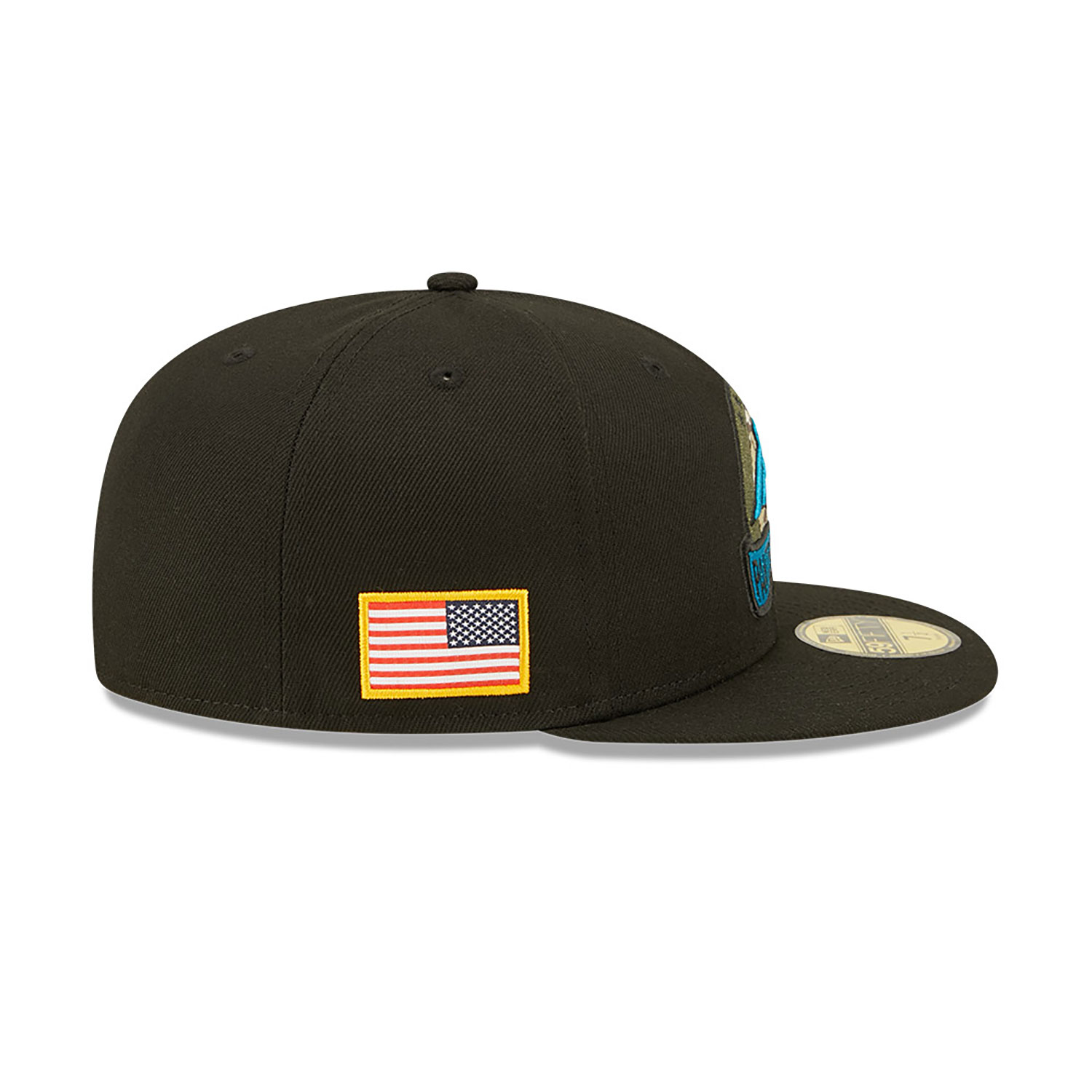 Carolina Panthers NFL Salute to Service Black 59FIFTY Fitted Cap