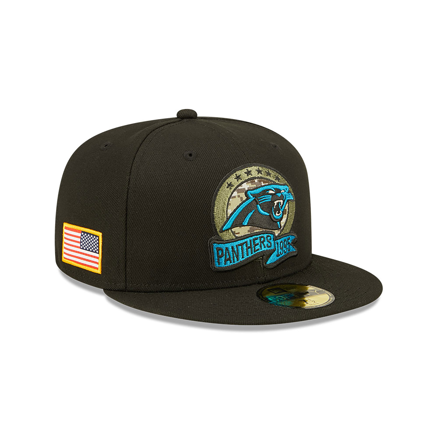 Cappellino 59FIFTY Fitted Carolina Panthers NFL Salute to Service Nero