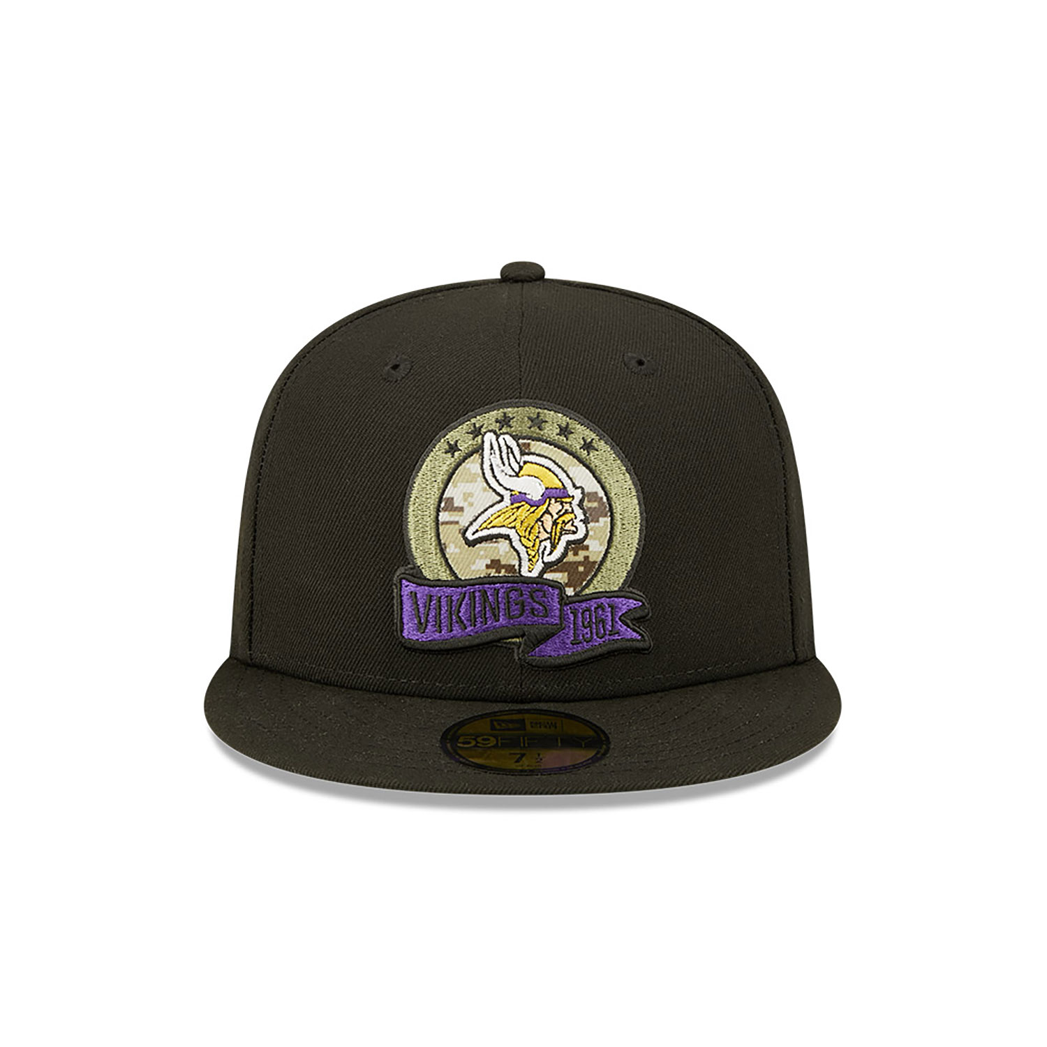 Casquette 59FIFTY Fitted Minnestota Vikings NFL Salute to Service Noir