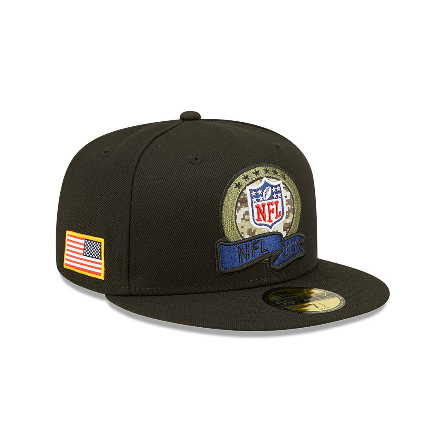 NFL Official Logo NFL Salute to Service Black 59FIFTY Fitted Cap