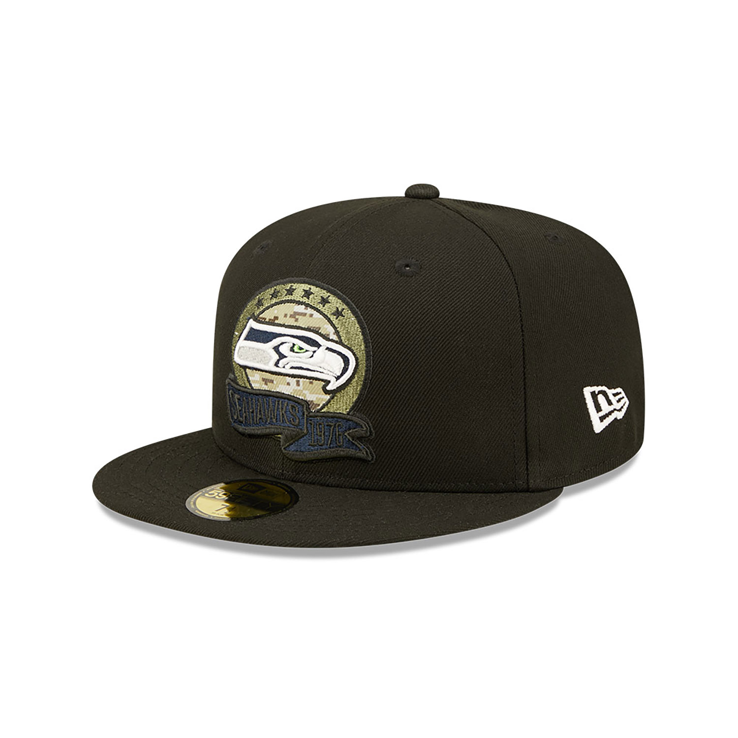 Cappellino 59FIFTY Fitted Seattle Seahawks NFL Salute to Service Nero