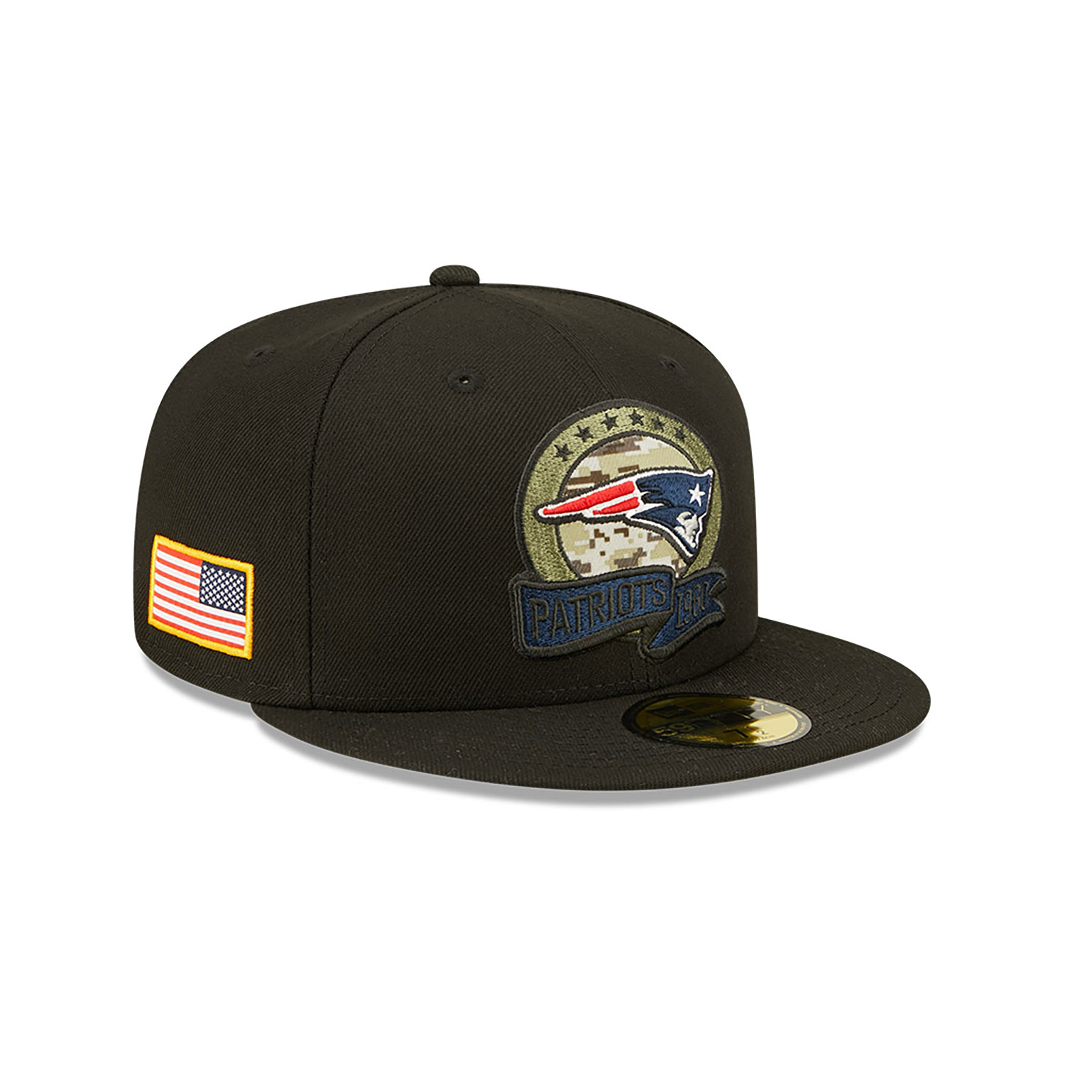 New England Patriots NFL Salute to Service Black 59FIFTY Fitted Cap