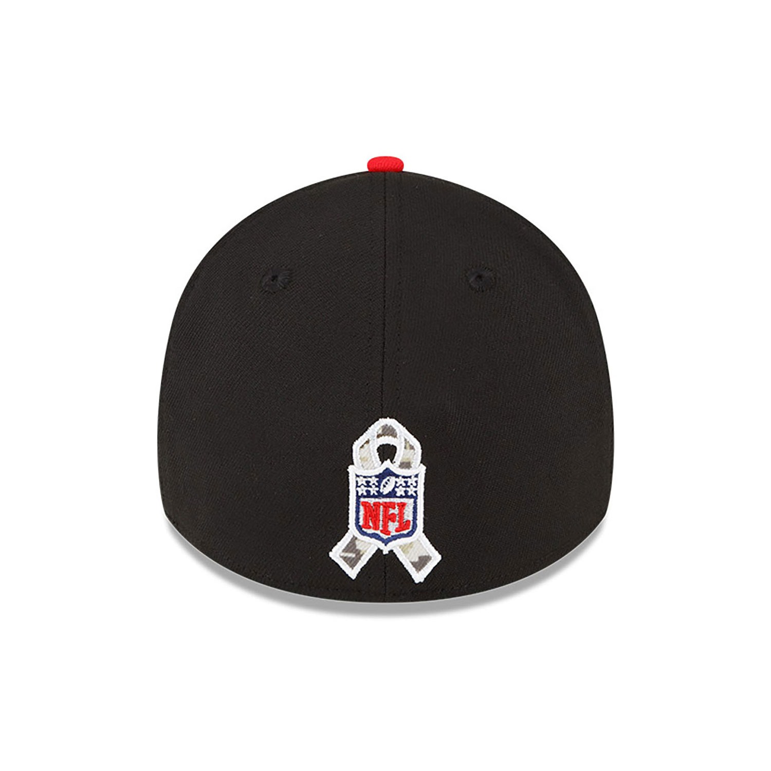 Schwarze Kansas City Chiefs NFL Salute to Service 39THIRTY Stretch Fit Cap