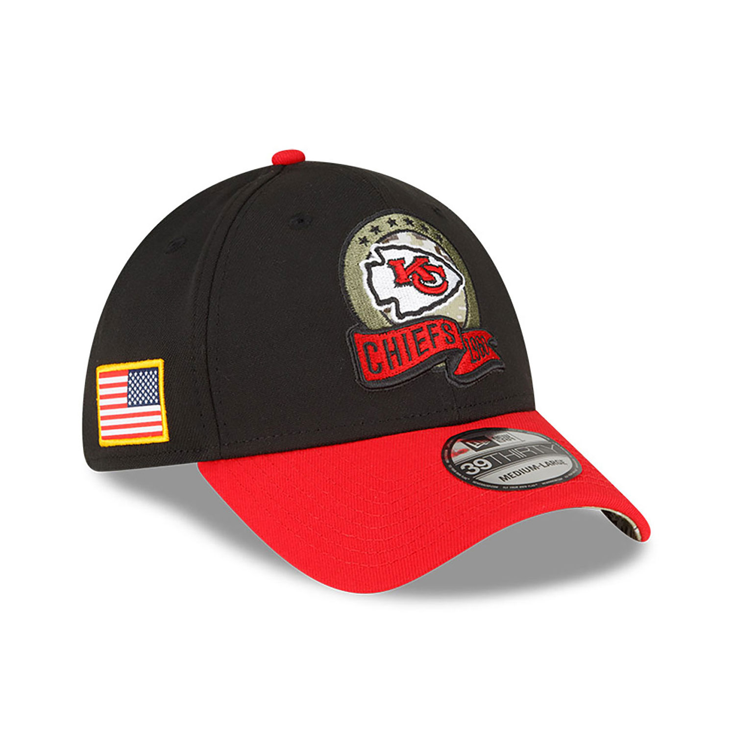 Cappellino 39THIRTY Stretch Fit Kansas City Chiefs NFL Salute to Service Nero