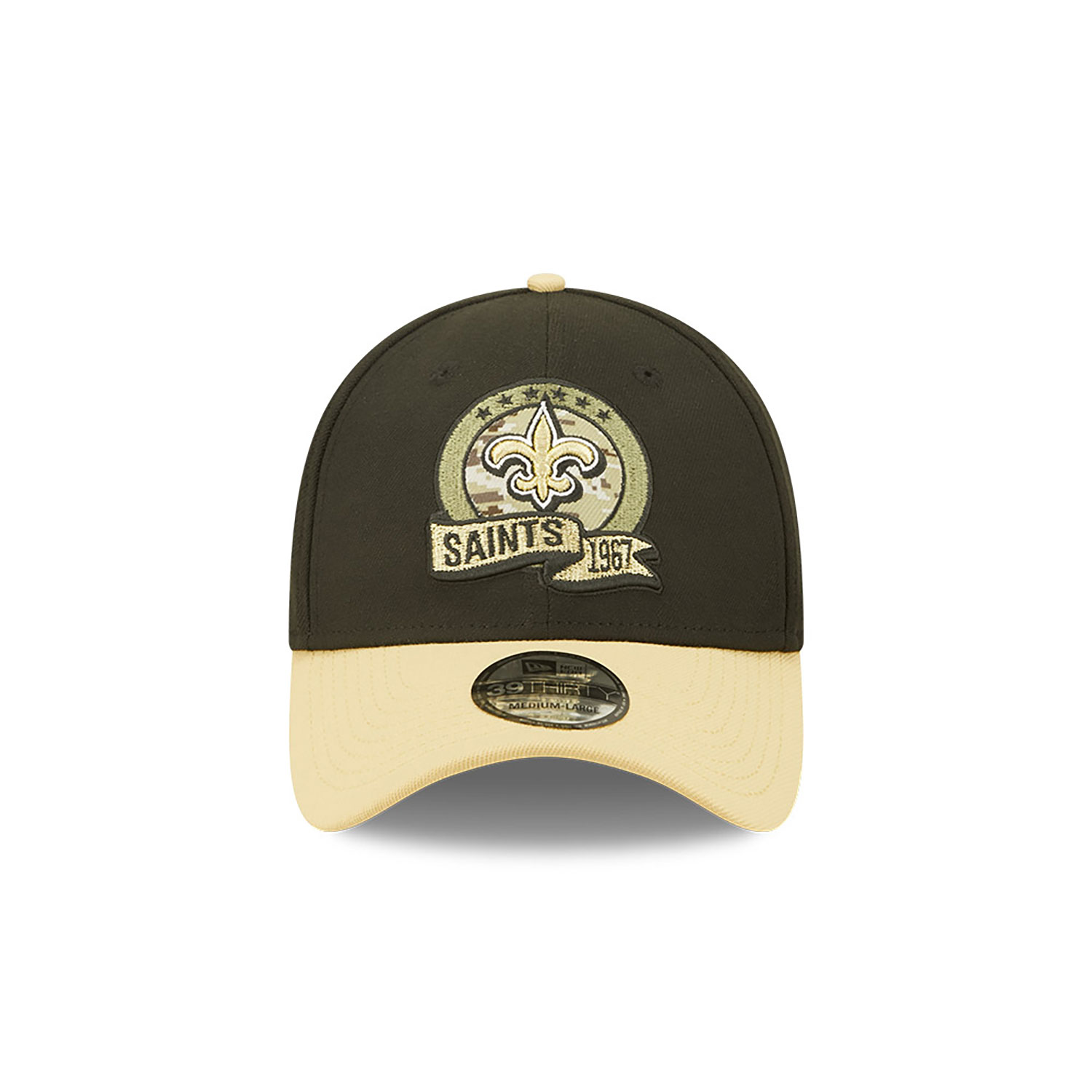 Official New Era NFL Salute To Service New Orleans Saints Black 39THIRTY  Cap B9032_344
