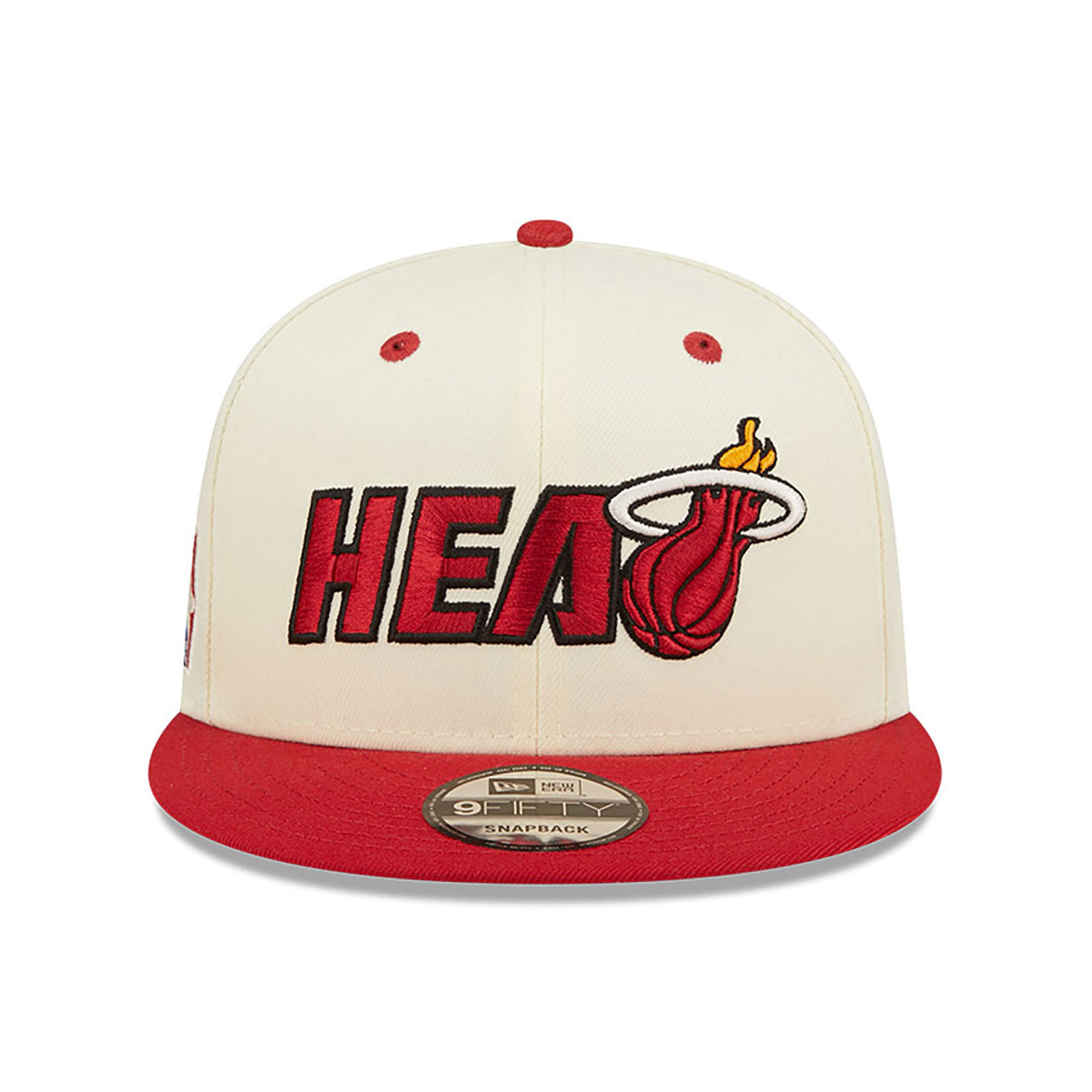 Miami Heat Logo Blend White 9FIFTY Snapback Cap