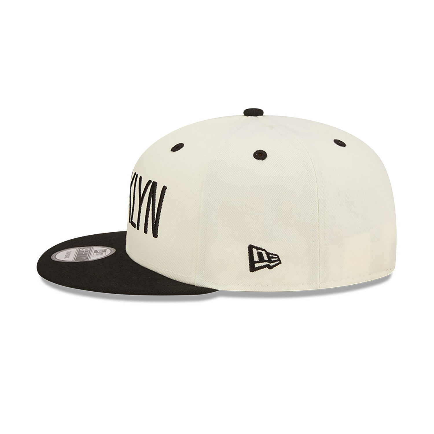 Brooklyn Nets Logo Blend White 9FIFTY Snapback Cap