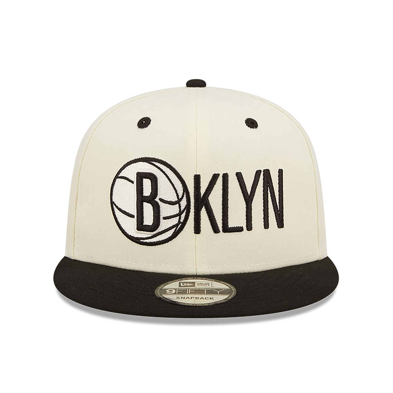 Brooklyn Nets Logo Blend White 9FIFTY Snapback Cap