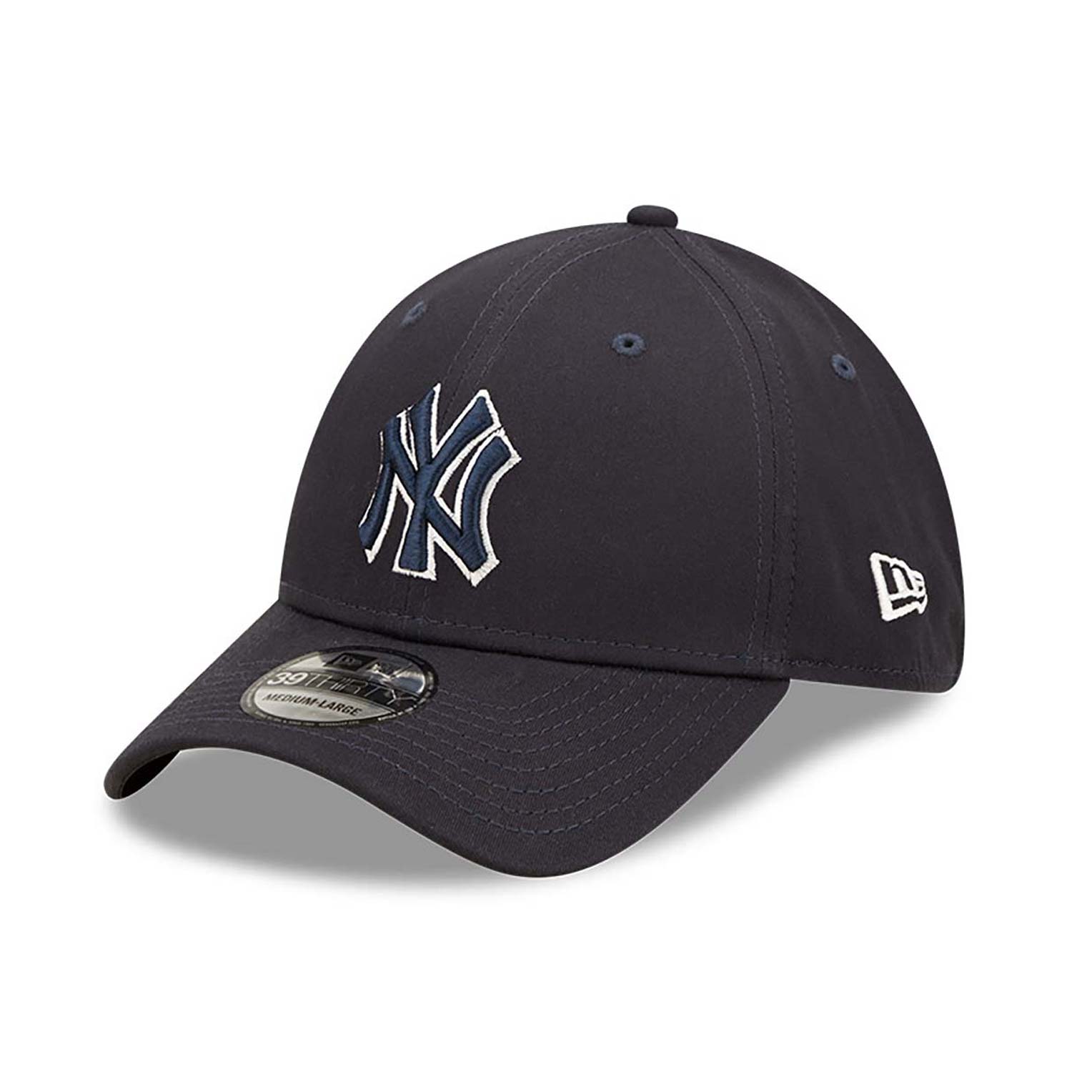 New York Yankees Team Outline Navy 39THIRTY Stretch Fit Cap