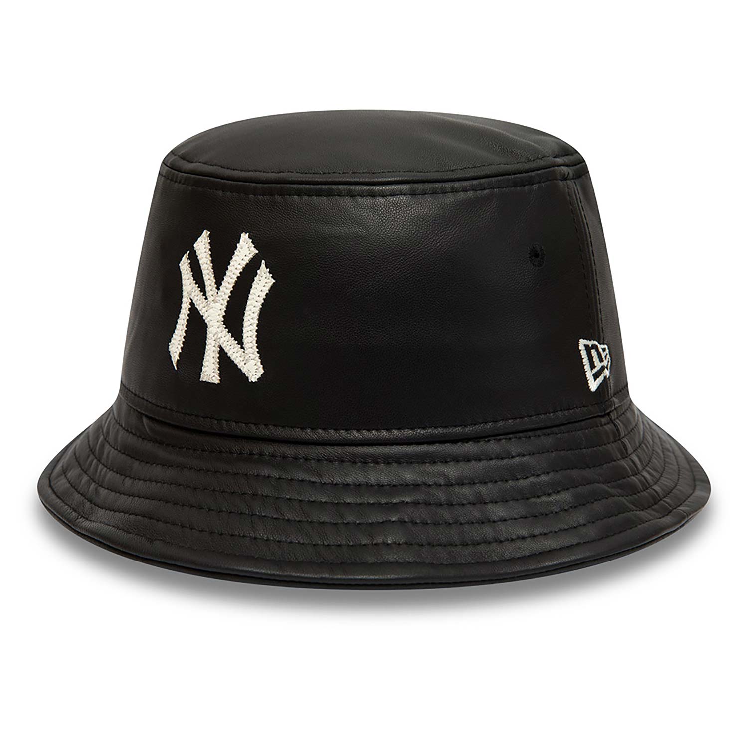 New York Yankees MLB Leather Black Bucket Hat