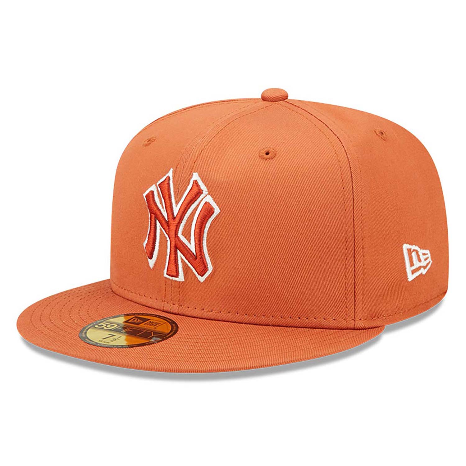 New York Yankees Team Outline Medium Brown 59FIFTY Fitted Cap
