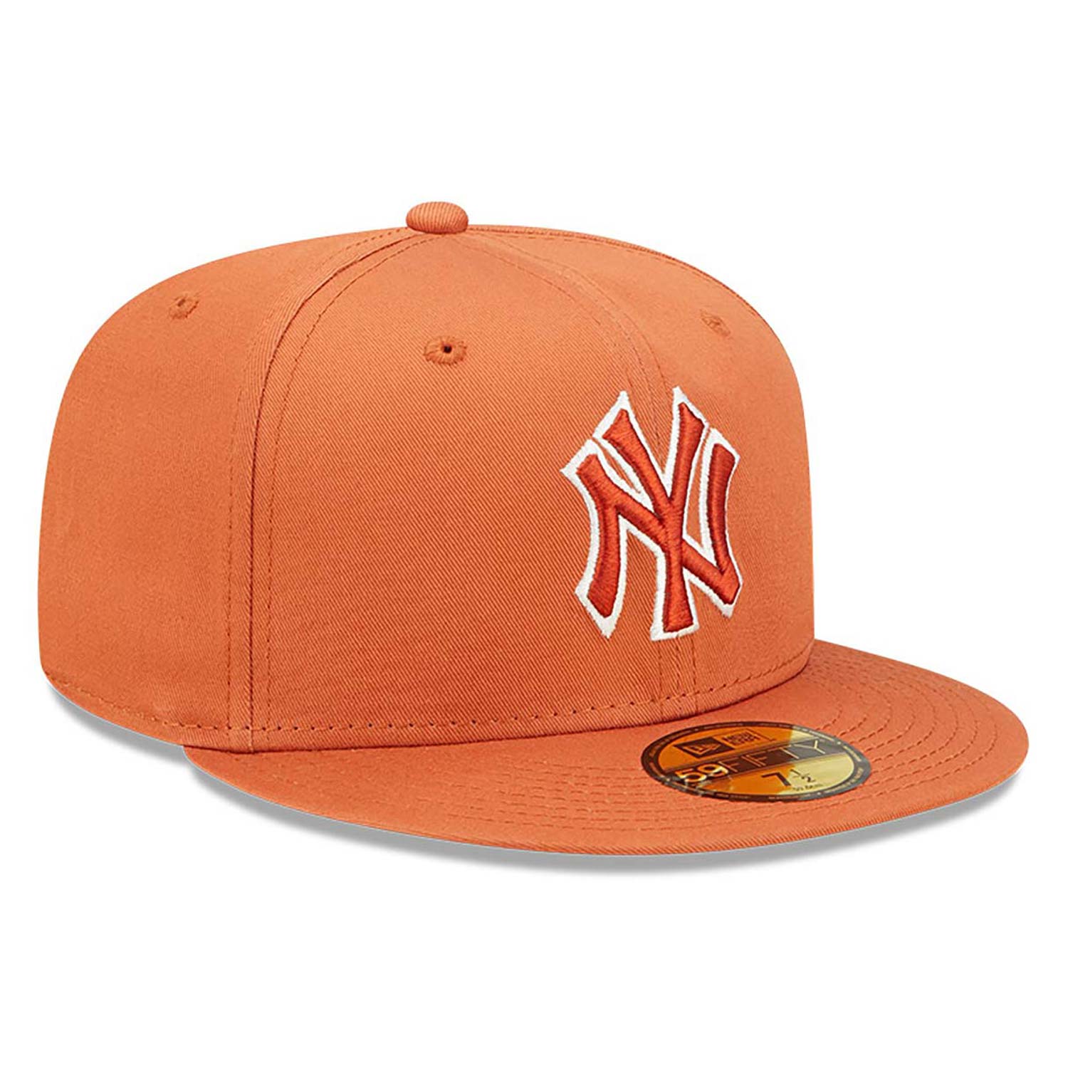 New York Yankees Team Outline Medium Brown 59FIFTY Fitted Cap