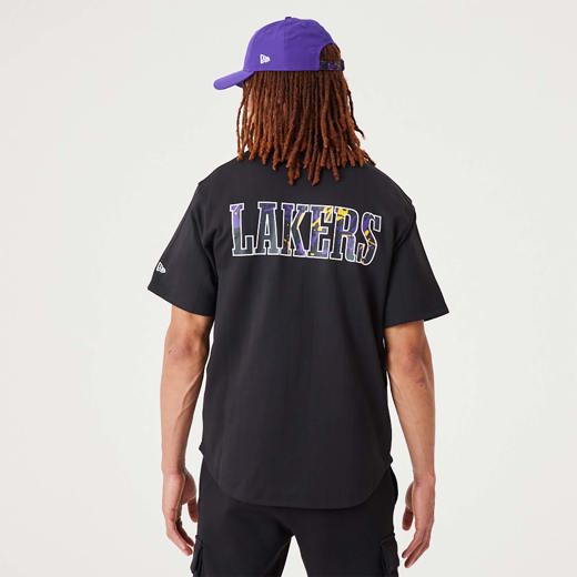 Schwarzes LA Lakers NBA Infill Team Logo Jersey