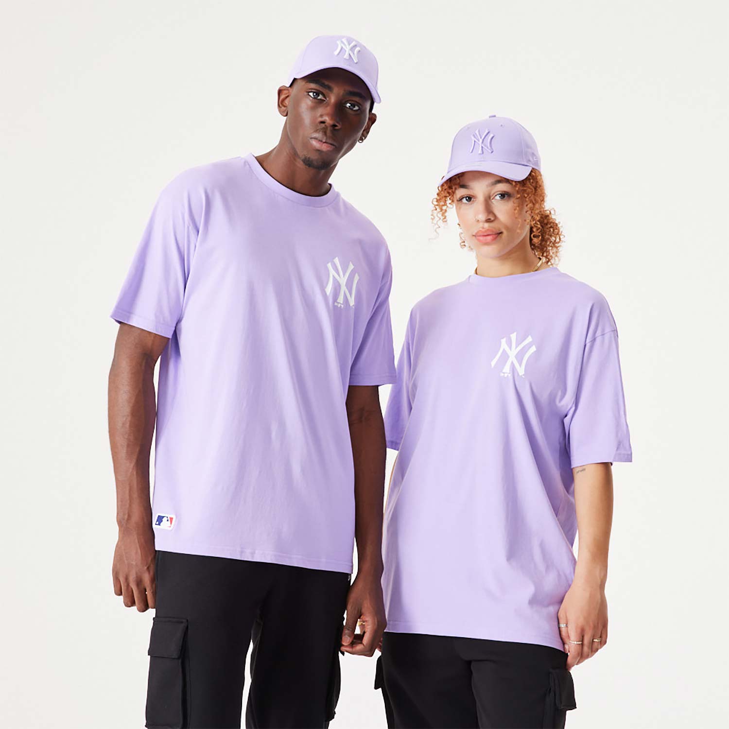 New York Yankees MLB League Essential Purple Oversized T-Shirt