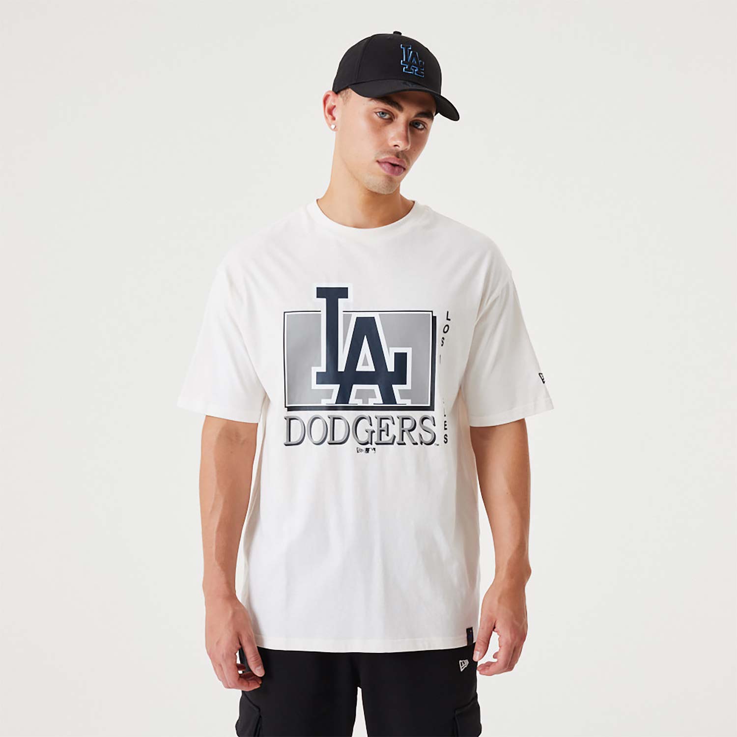 LA Dodgers MLB Team Wordmark White Oversized T-Shirt