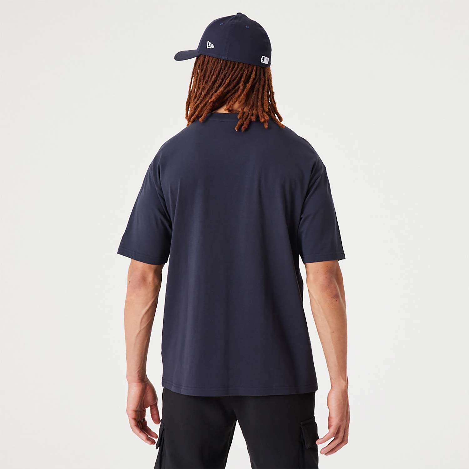 T-shirt Oversize New York Yankees MLB Team Wordmark Bleu Marine