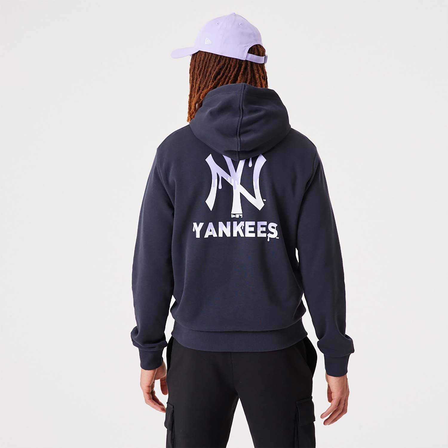 New York Yankees MLB Drip Logo Navy Pullover Hoodie
