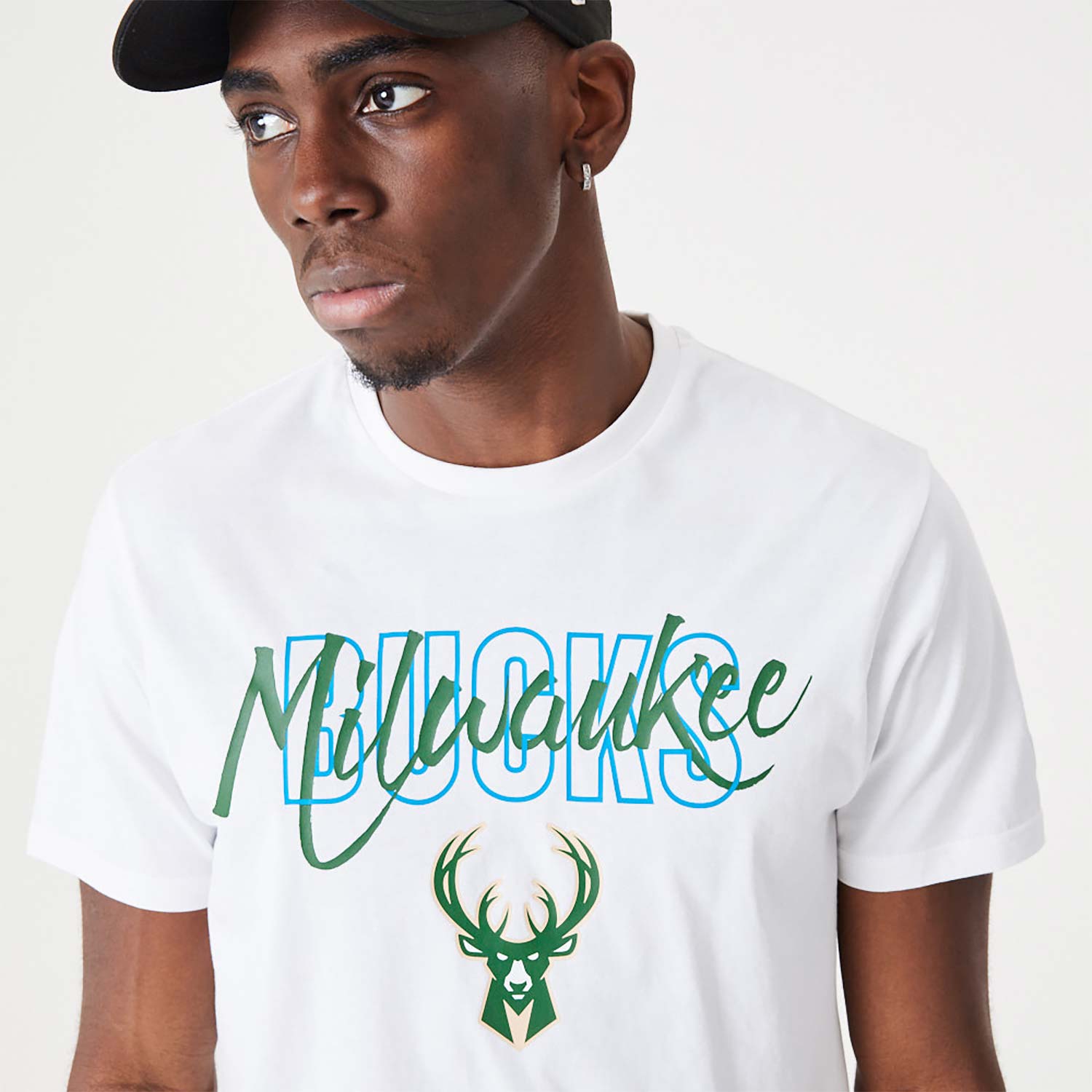 Milwaukee Bucks NBA Script White T-Shirt