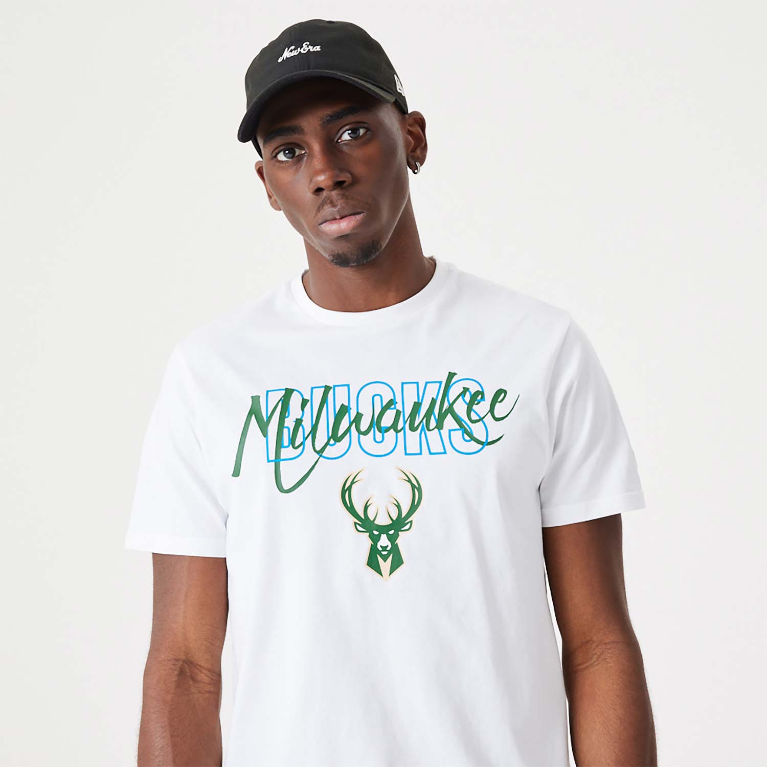 Milwaukee Bucks NBA Script White T-Shirt