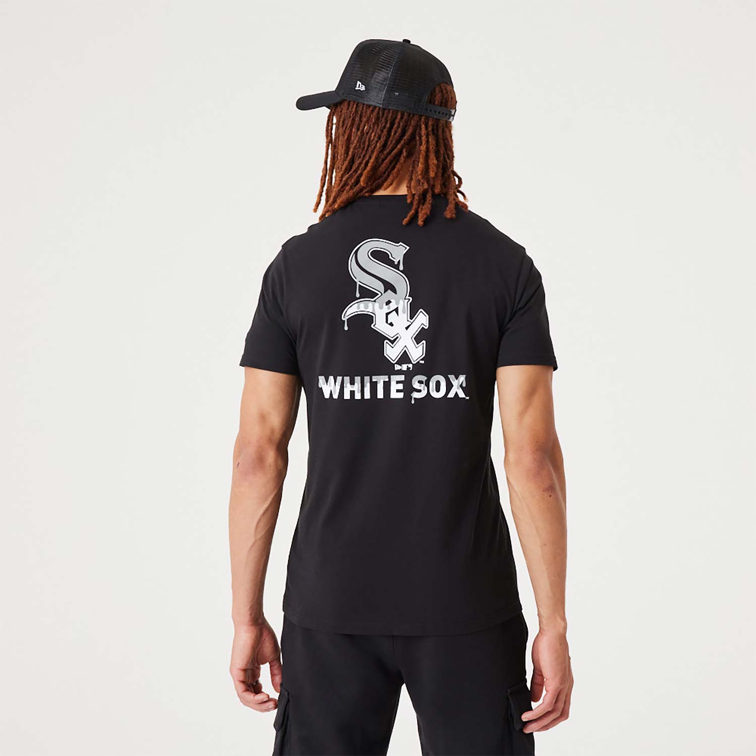 Chicago White Sox MLB Drip Logo Black T-Shirt
