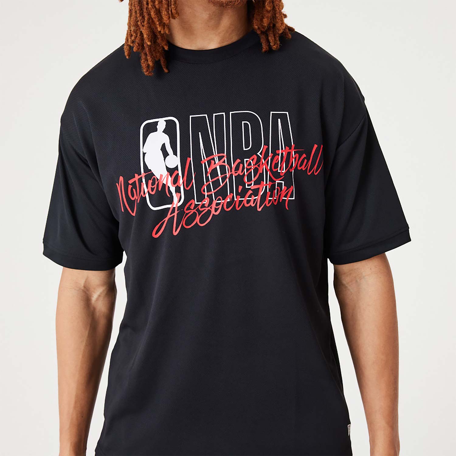 NBA Logo Script Black Oversized T-Shirt