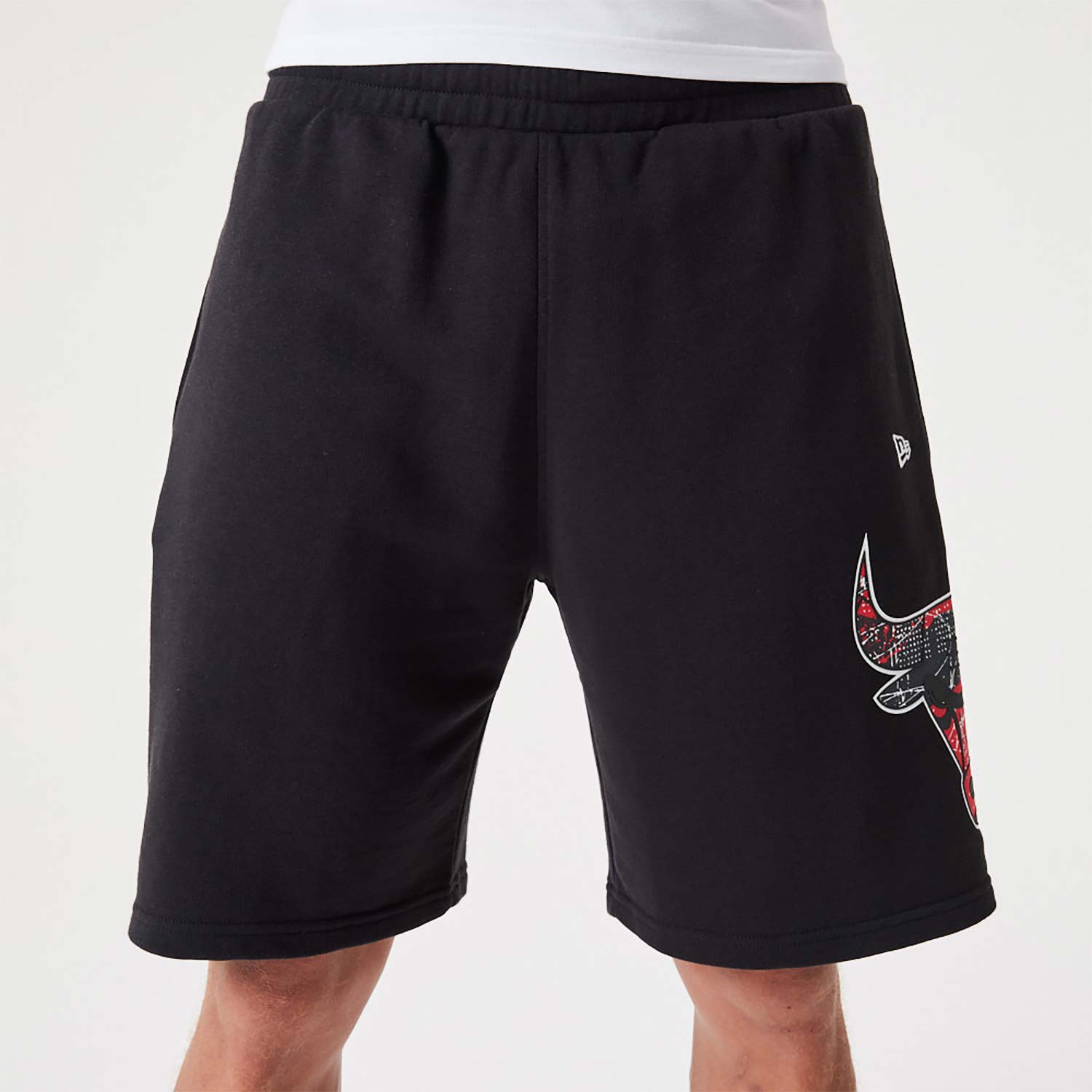 New Era NBA CHICAGO BULLS WORDMARK SHORTS - Pantaloncini sportivi -  black/red/nero 
