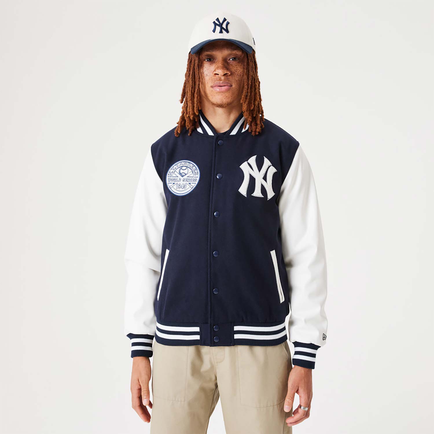 Official New Era MLB Heritage New York Yankees Dark Blue Varsity Jacket