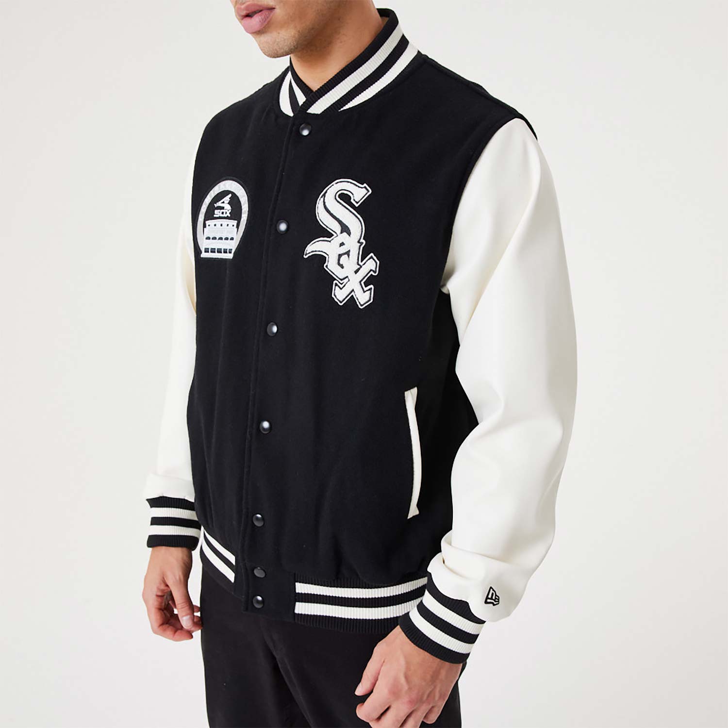 Chicago White Sox MLB Heritage Black Varsity Jacket
